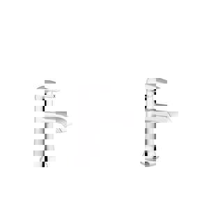 Single Handle Monoblock Bathroom Sink Faucet in Polished Chrome